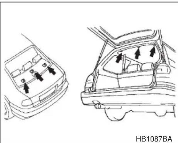SUBARU Legacy (2002) - ▼Installation of child restraint systems by use of lower and tether anchorages - 3