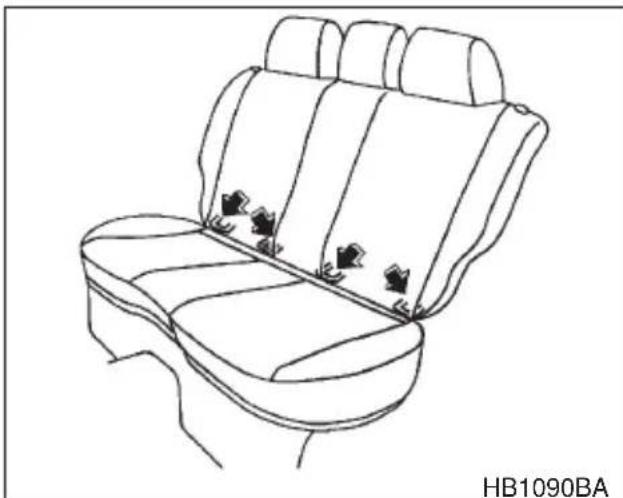 SUBARU Legacy (2002) - ▼Installation of child restraint systems by use of lower and tether anchorages - 2