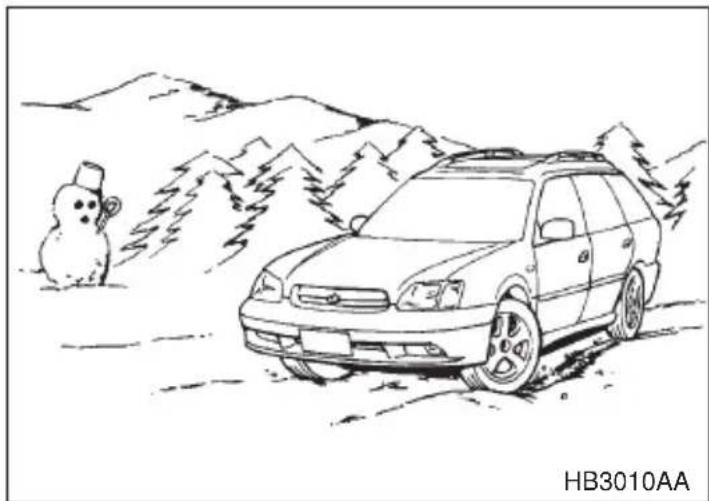 SUBARU Legacy (2002) - Winter driving - 1