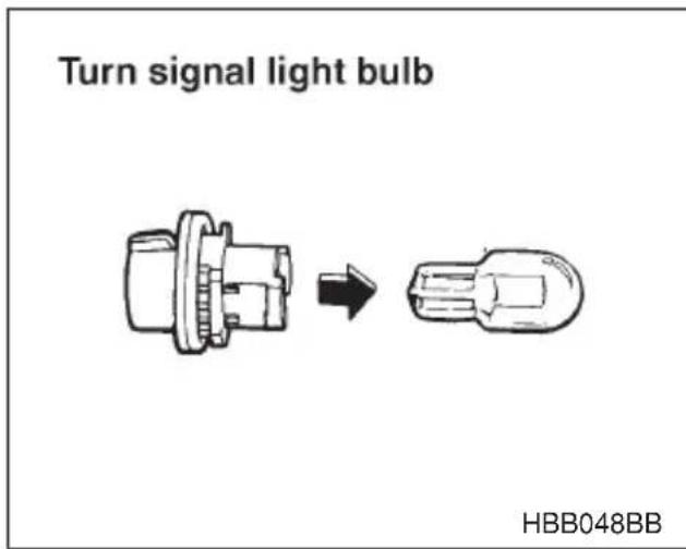 Turn signal light bulb HBB048BB