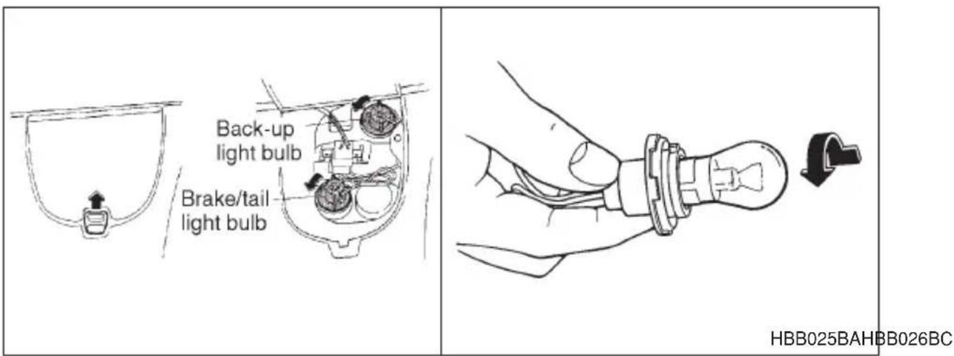 Back-up light bulb Brake/tail light bulb HBB025BAHBB026BC