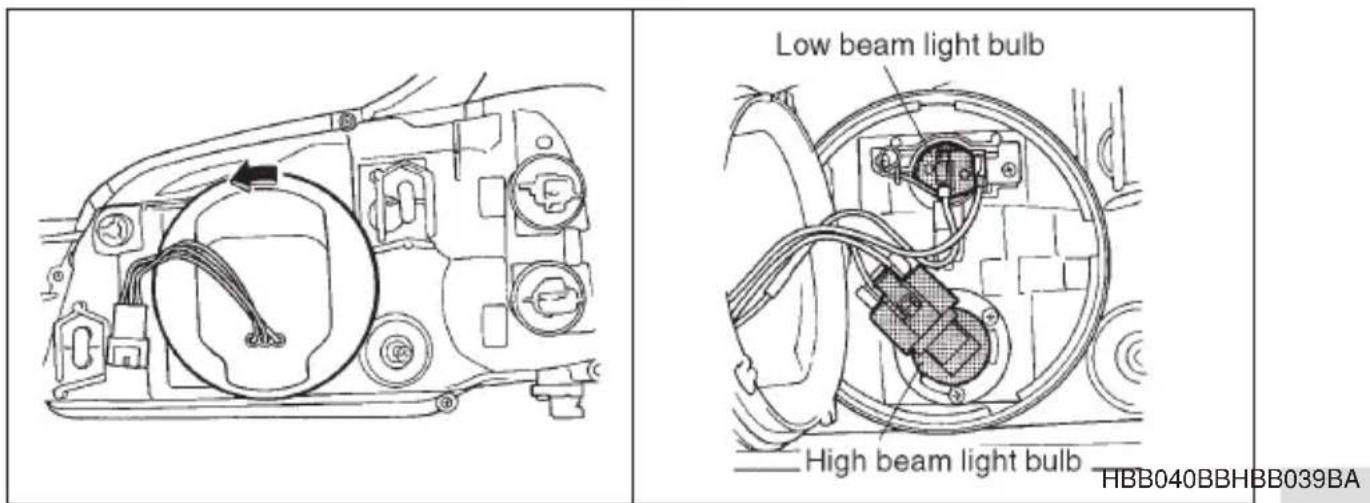 Low beam light bulb High beam light bulb HBB040BBHBB039BA