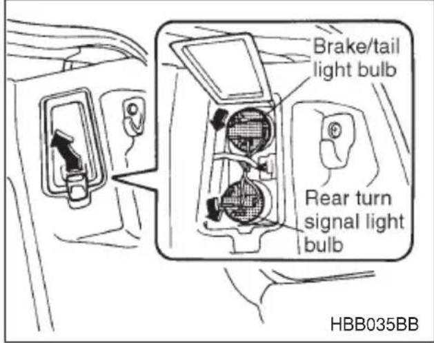Brake/tail light bulb Rear turn signal light bulb HBB035BB