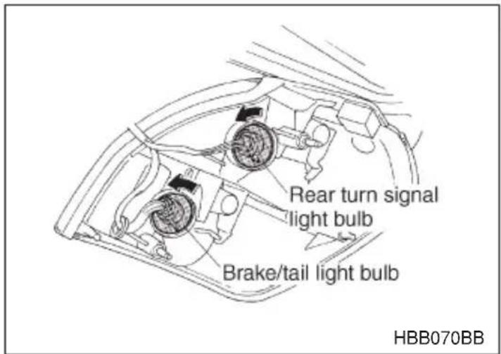 Rear turn signal light bulb Brake/tail light bulb HBB070BB