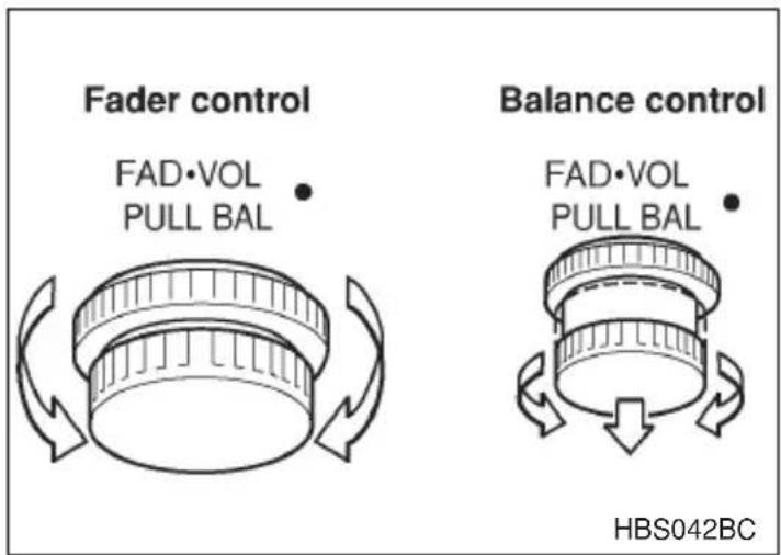 Fader control FAD·VOL PULL BAL Balance control FAD·VOL PULL BAL HBS042BC