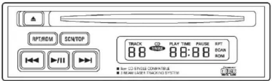RPT/ROM SCN/TOP TRACK CD 88 SINGLE PLAY TIME PAUSE RPT SCAN ROM ■ IQR CD SINGLE COMPATIBLE ■ J REAM LASER TRACKING SYSTEM