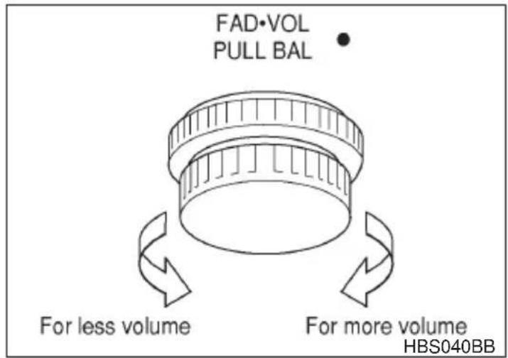FAD·VOL PULL BAL For less volume For more volume HBS040BB