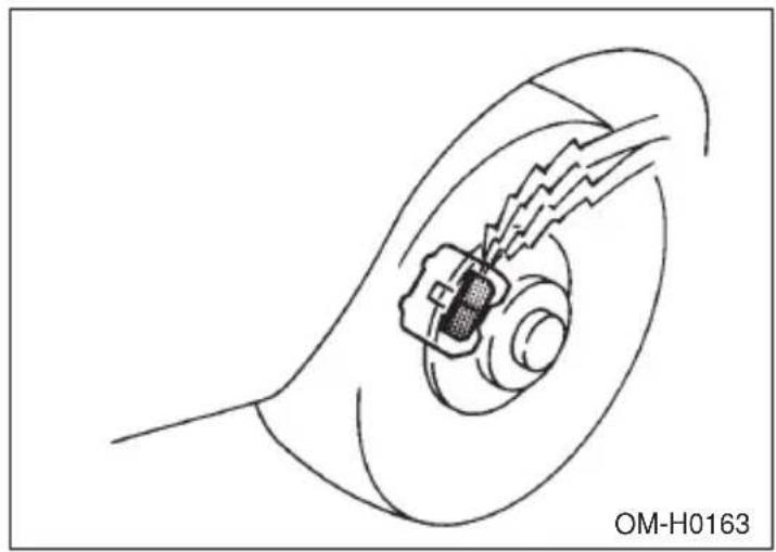 SUBARU Legacy (2002) - ■Disc brake pad wear warning indicators - 1