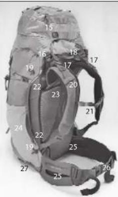 Osprey Xena 70 M - Zweifache Deckeltasche - 2