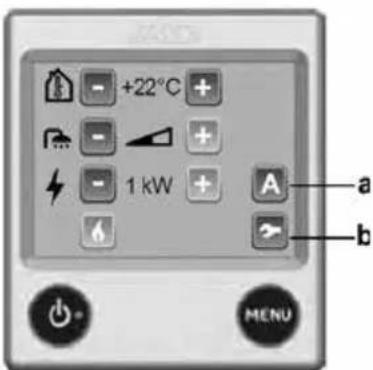 +22°C 1 kW a b MENU