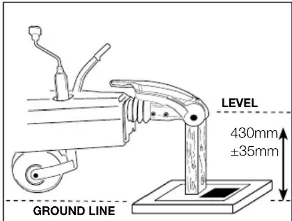 LEVEL 430mm ±35mm GROUND LINE