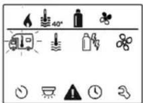 Weather and water safety icons with labels like flame, water drop, and warning symbols