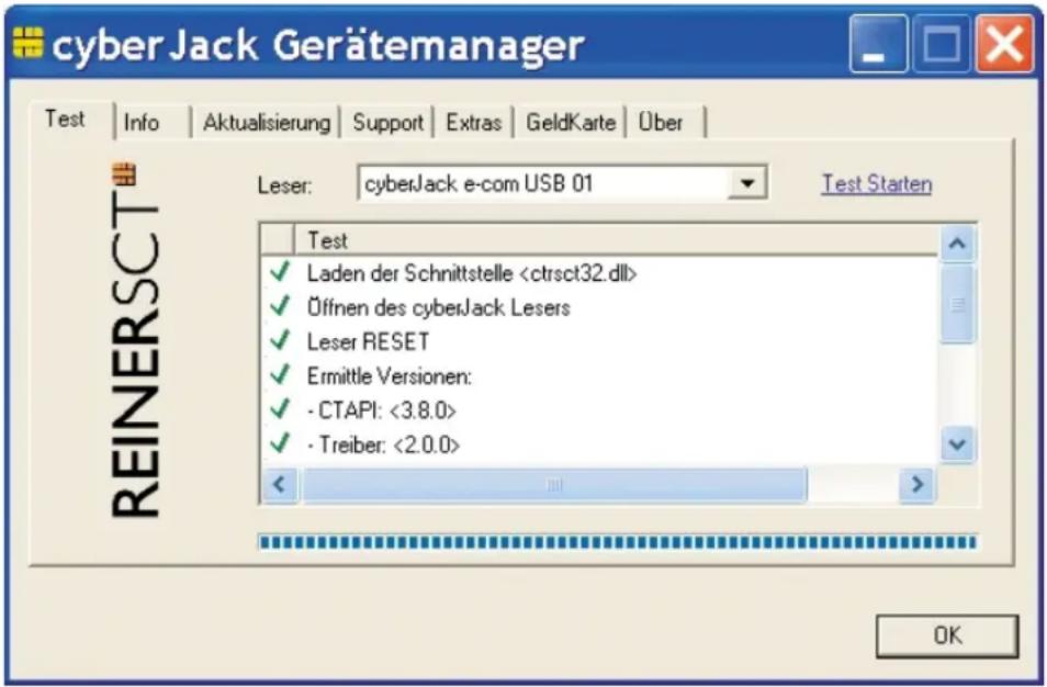 Reiner SCT SmartMate - Registerkarte Test - 1