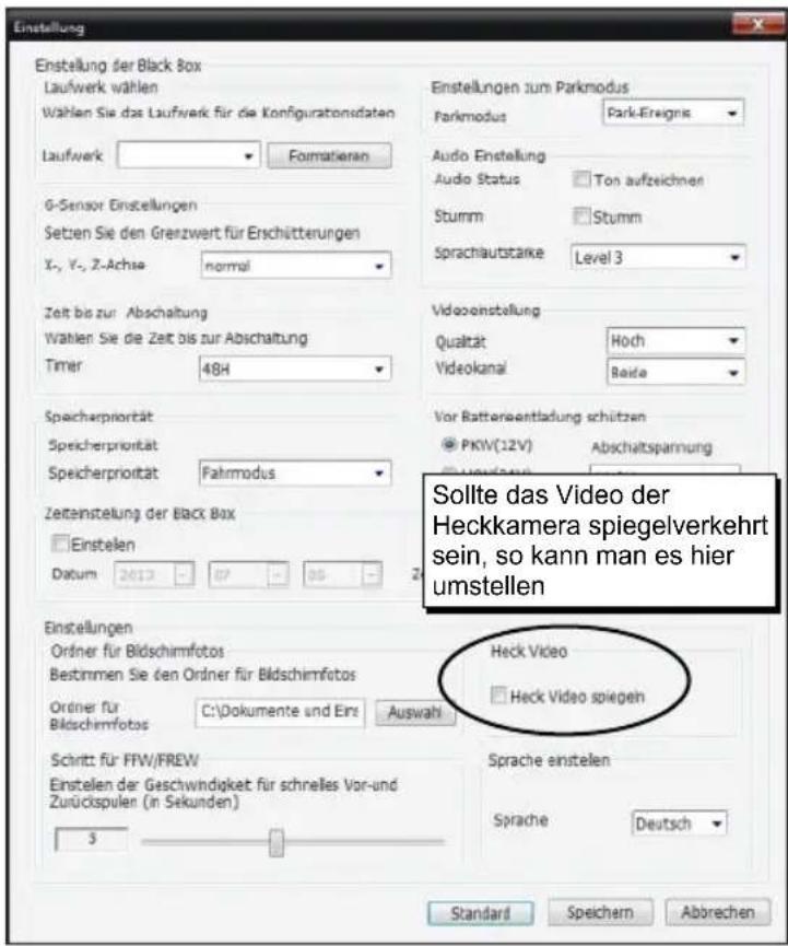Camberry DC3010 - PC Programm / Einstellungen - 1