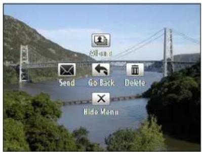 Send Go Back Delete Hide Menu