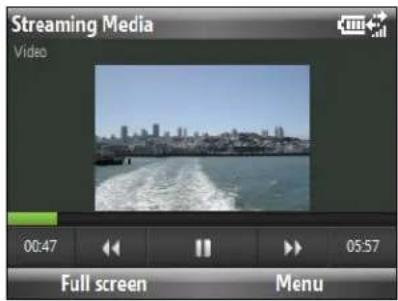 Streaming Media Video 00:47 Full screen Menu 05:57