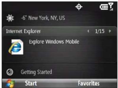 -6° New York, NY, US Internet Explorer 1/15 Explore Windows Mobile Getting Started Start Favorites
