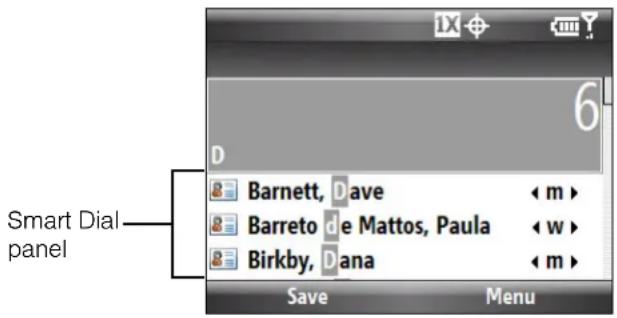 Smart Dial panel Barnett, Dave Barreto de Mattos, Paula Birkby, Dana Save Menu