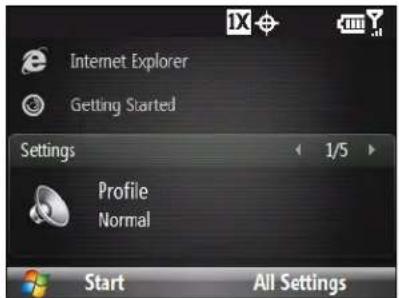 Internet Explorer Getting Started Settings Profile Normal Start All Settings