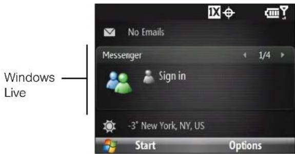 No Emails Messenger 1/4 Sign in Windows Live -3" New York, NY, US Start Options