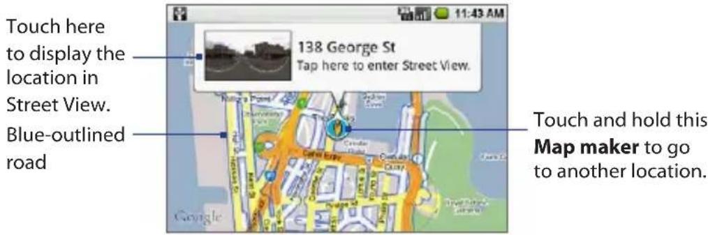 Touch here to display the location in Street View. Blue-outlined road 138 George St Tap here to enter Street View. Touch and hold this Map maker to go to another location.