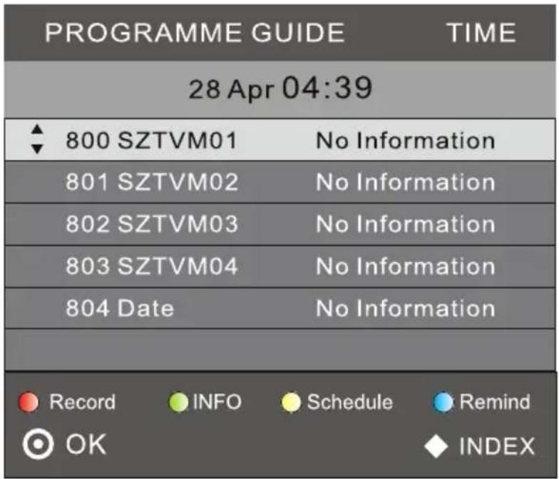 Cabletech URZ4024 - EPG-Menü (Elektronischer Programmführer) - 1
