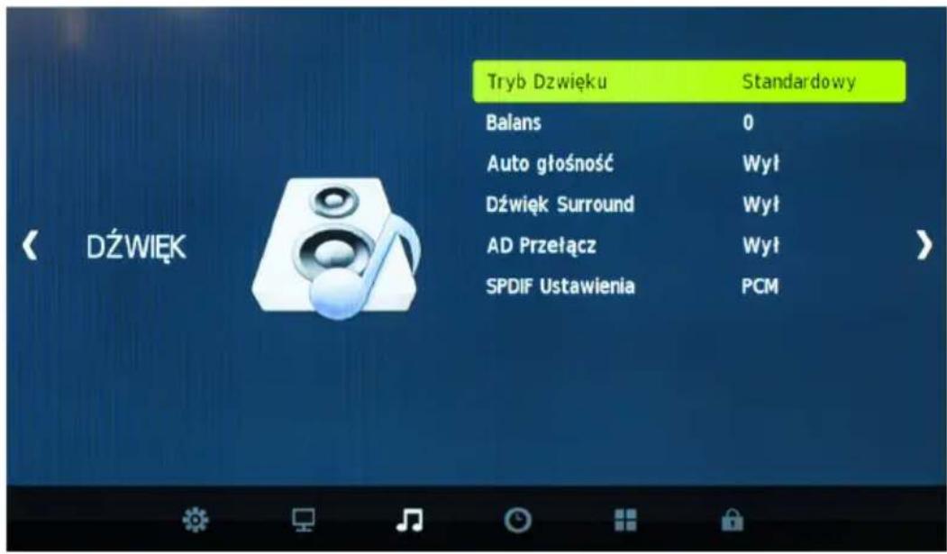 Cabletech URZ4024 - MENU DźWIĘK - 1