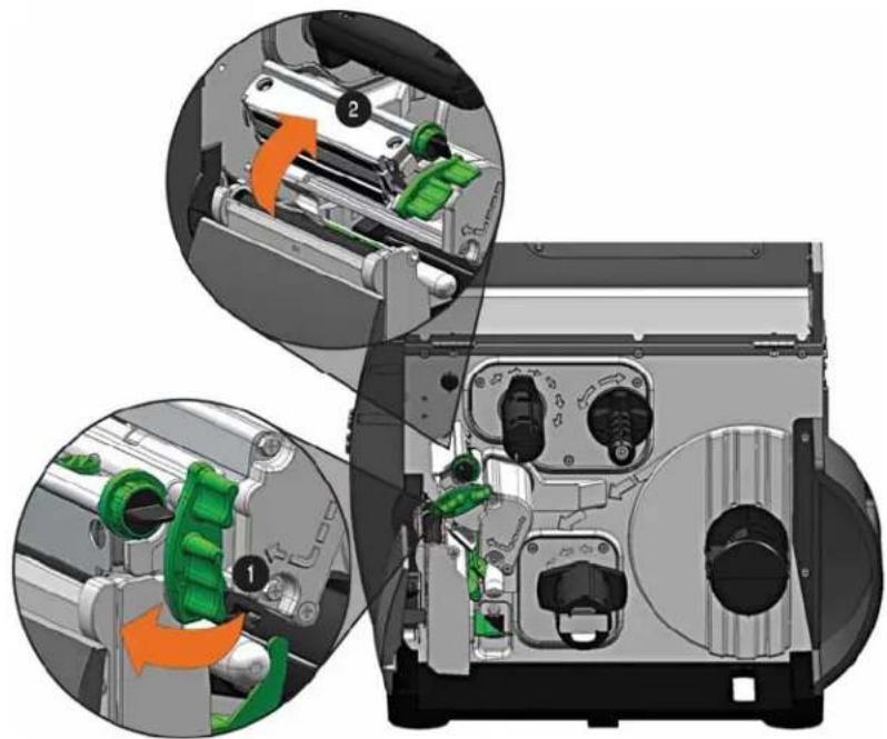 Datamax-O'neil I-Class Mark II - Einlegen des Farbbands - 2