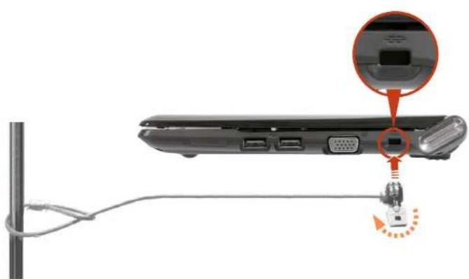 SAMSUNG NP-NF110 - Using the Security Lock Port - 1