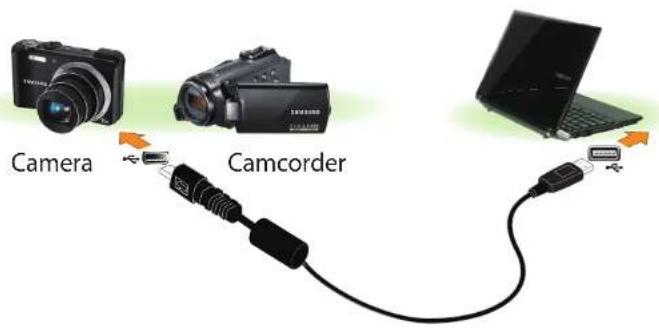SAMSUNG NP-NF110 - Connecting and using a camera or camcorder - 2