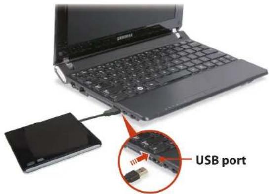 SAMSUNG NP-NF110 - Connecting the CD Drive - 1