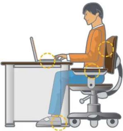 SAMSUNG NP-NF110 - Adjust the heights of desks and chairs appropriate to your height. - 1