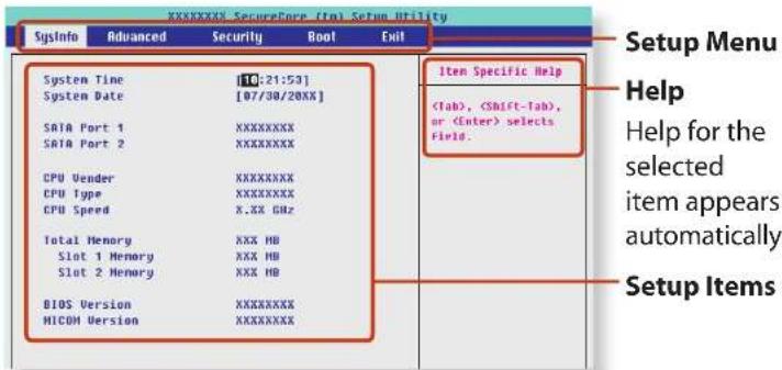 SAMSUNG NP-NF110 - The BIOS Setup Screen - 2