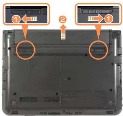 SAMSUNG NP-NC10P - Installing/Removing the Battery - 1