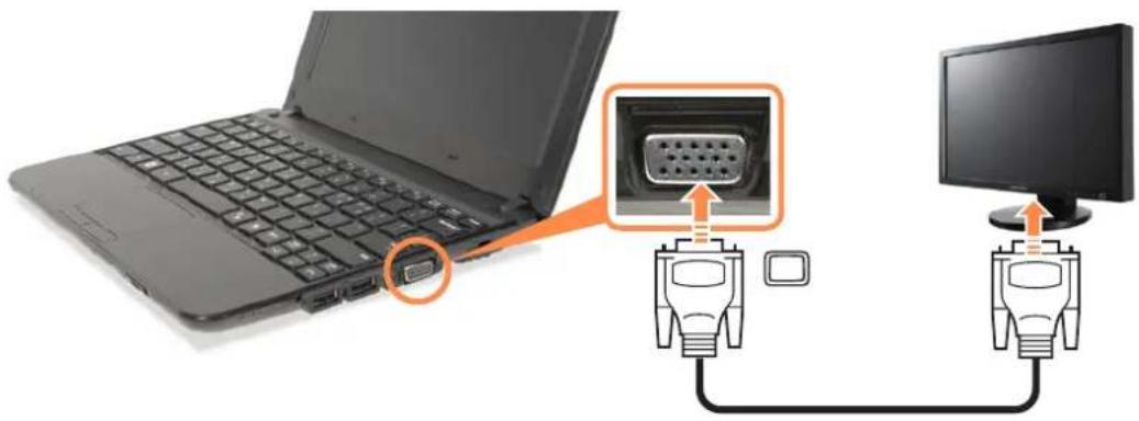 SAMSUNG NP-NB30 - Connecting to the Monitor port - 1