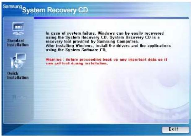 SAMSUNG NP-N220P - Running SYSTEM RECOVERY MEDIA - 1