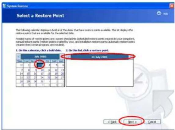 SAMSUNG NP-M70 - Returning your computer to an earlier restore point - 2