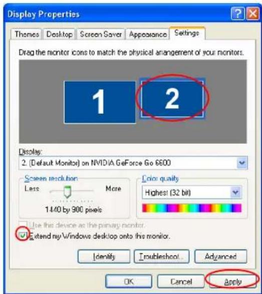SAMSUNG NP-M70 - Using Dual View to View Extended Screen - 1