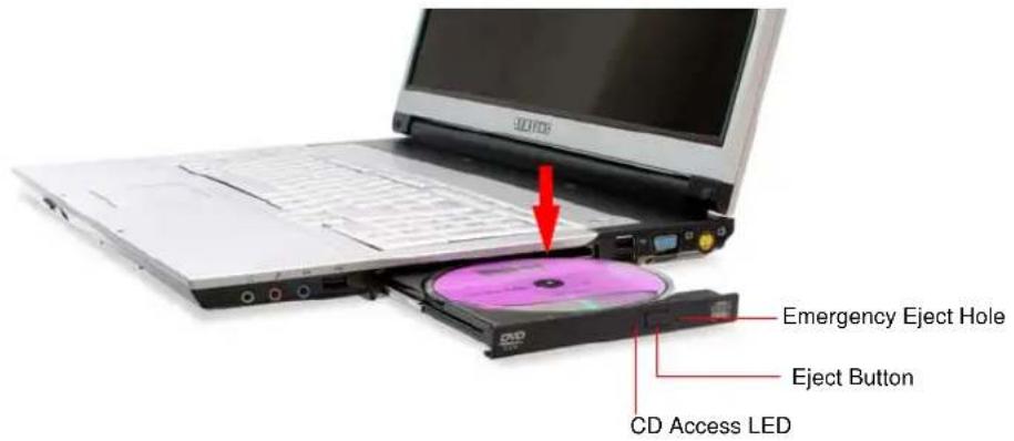 SAMSUNG NP-M70 - To insert a CD - 1