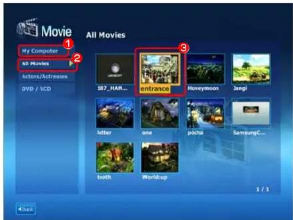 SAMSUNG NP-M70 - Playing a Movie File - 1