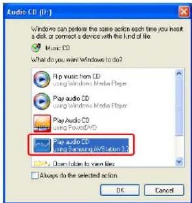 SAMSUNG NP-M70 - Playing an Audio CD - 1