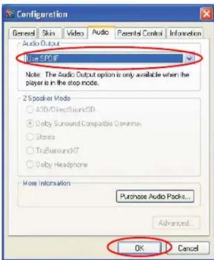 SAMSUNG NP-M70 - Step 3. Enable S/PDIF output on the DVD program - 2