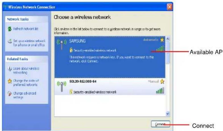 SAMSUNG NP-M70 - Wireless LAN AP Connection Procedures - 1