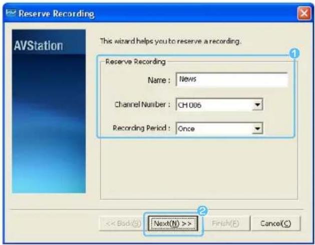 SAMSUNG NP-M70 - Reserving a TV Recording - 1