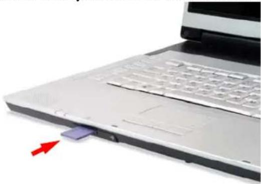 SAMSUNG NP-M70 - You should insert the memory card with the writing on the card facing downwards. - 1