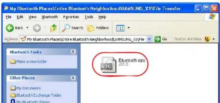 SAMSUNG NP-M70 - Exchanging Files between Bluetooth computers - 6
