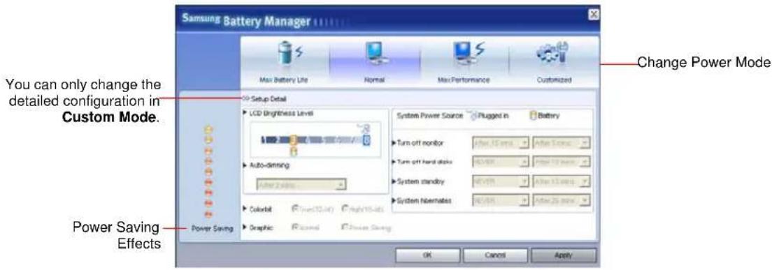 SAMSUNG NP-M50 - Using the Battery Manager - 1