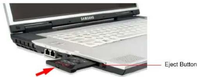 SAMSUNG NP-M50 - To insert a PCMCIA card - 3