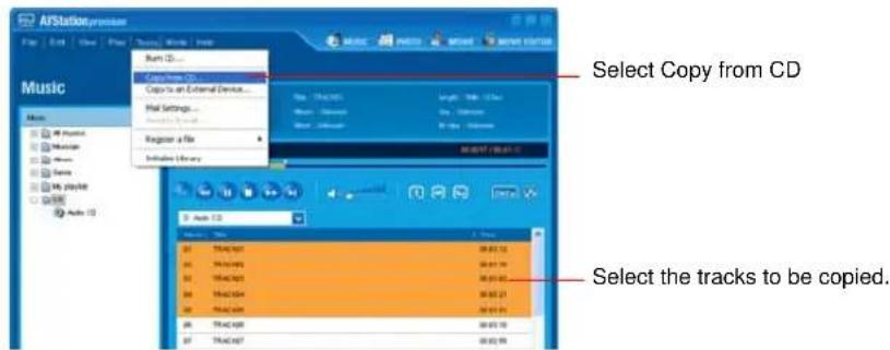 SAMSUNG NP-M50 - Copying an audio CD to the Computer - 1