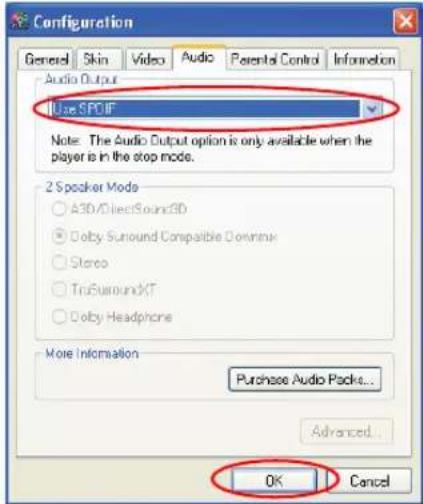 SAMSUNG NP-M50 - Step 3. Enable S/PDIF output on the DVD program - 2